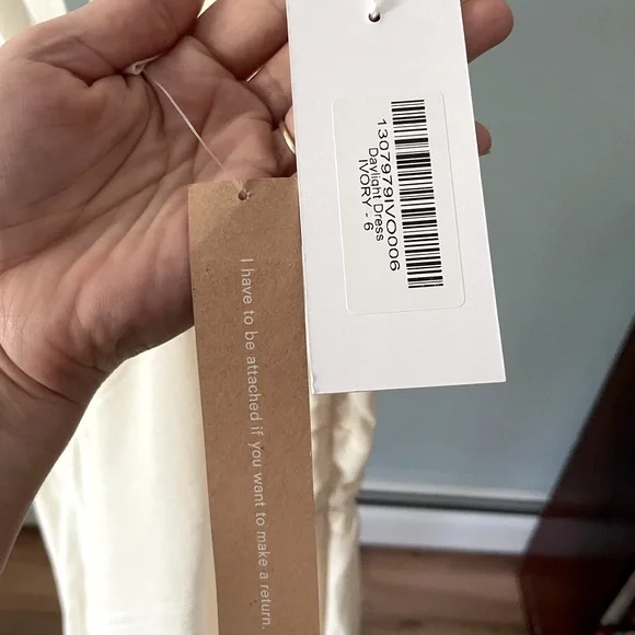 Reformation Daylight Dress in Ivory Bridal NWT 6